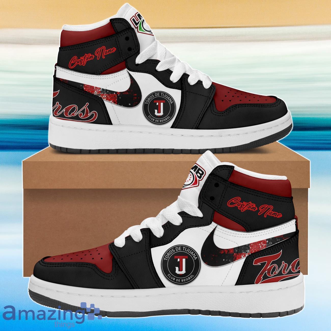 LMB Toros de Tijuana Air Jordan Hightop Shoes Custom Name Product Photo 1