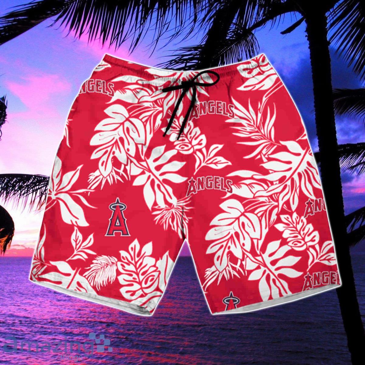 Los Angeles Angels Logo Aloha Hawaiian Shirt & Short