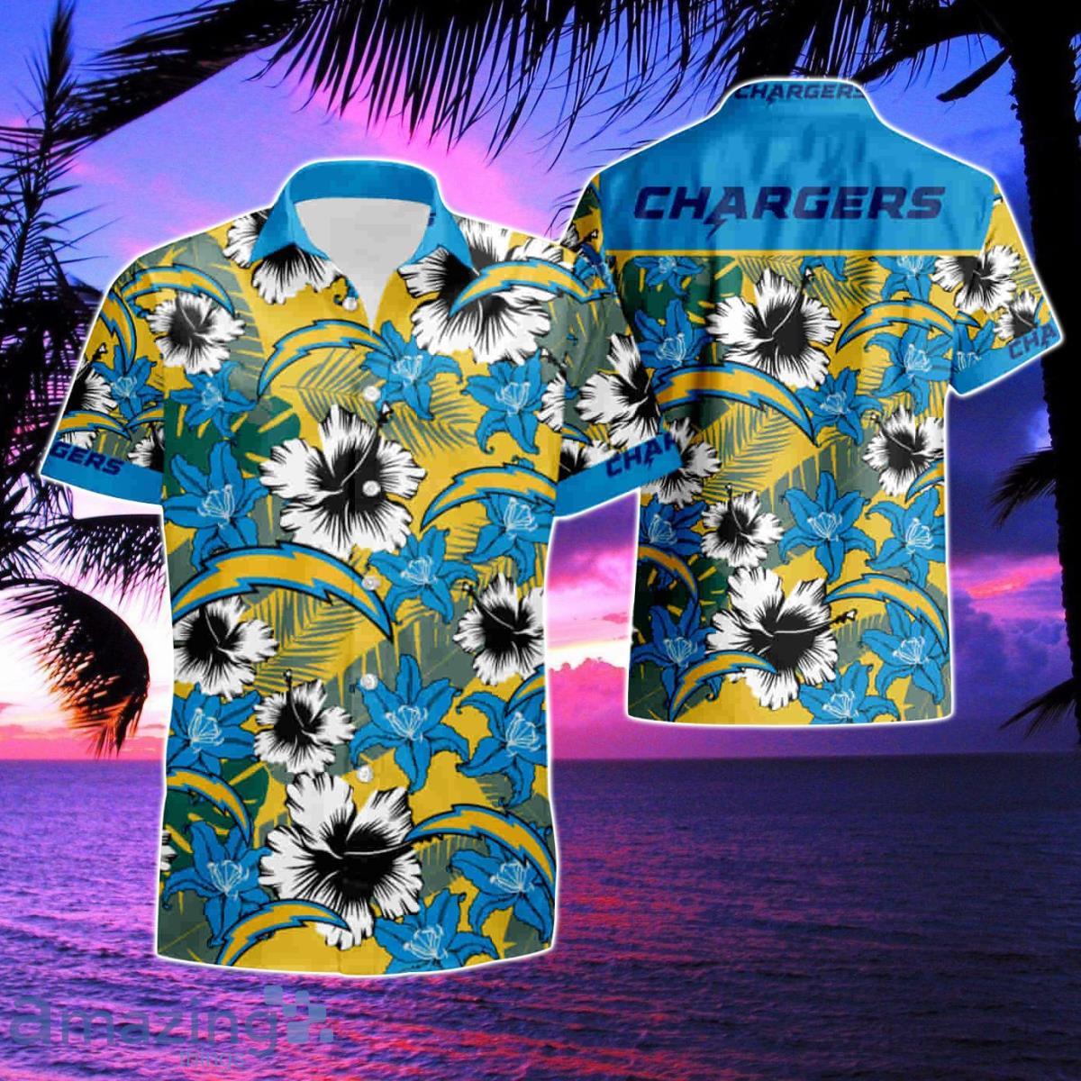 Los Angeles Chargers NFL Baseball Tropical Flower Baseball Jersey Shirt