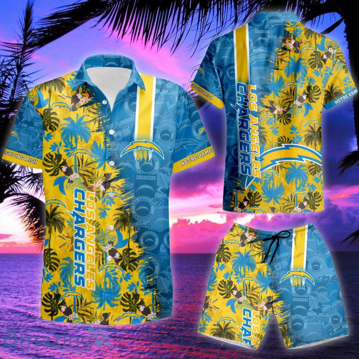 Los Angeles Chargers NFL Summer Hawaiian Shirt & Short image Los Angeles Chargers NFL Summer Hawaiian Shirt & Short Product Photo 2
