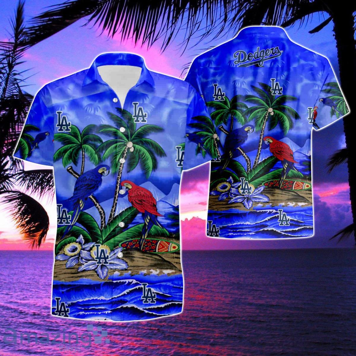 Los Angeles Dodgers Parrot Hawaiian Shirt