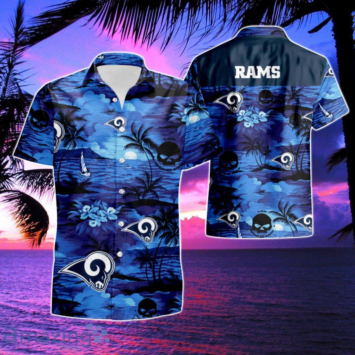 Los Angeles Rams NFL Mens Hawaiian Button Up Shirt