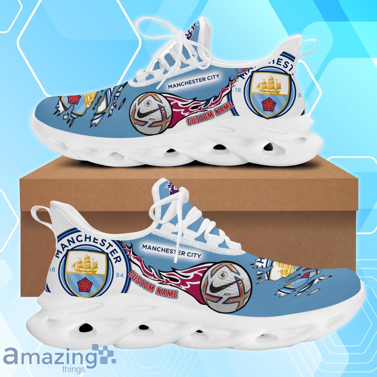 Manchester City Max Soul Shoes Custom Name Product Photo 1