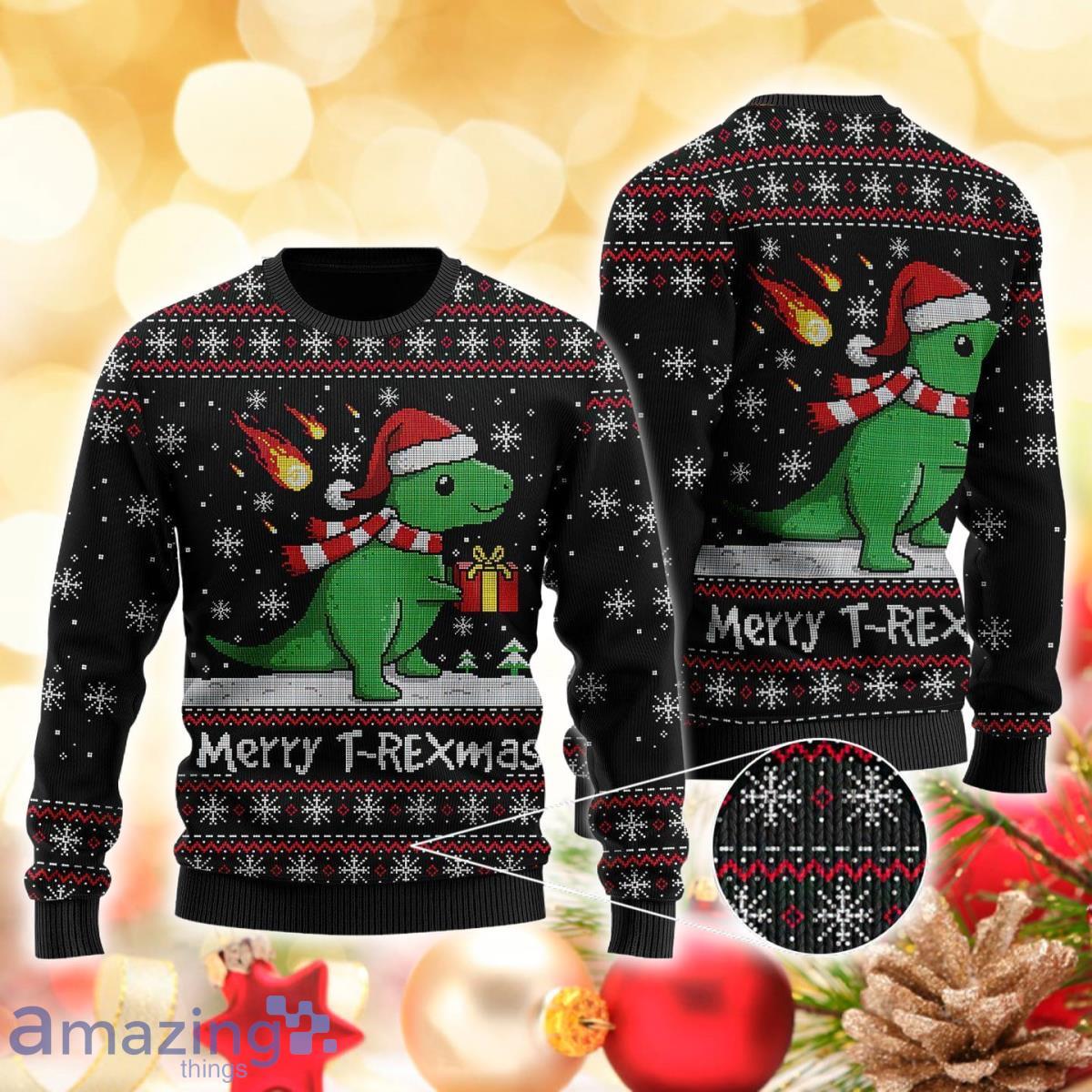 Merry T - Rexmas 3D Sweater Ugly Christmas Sweater For Men Women Product Photo 1