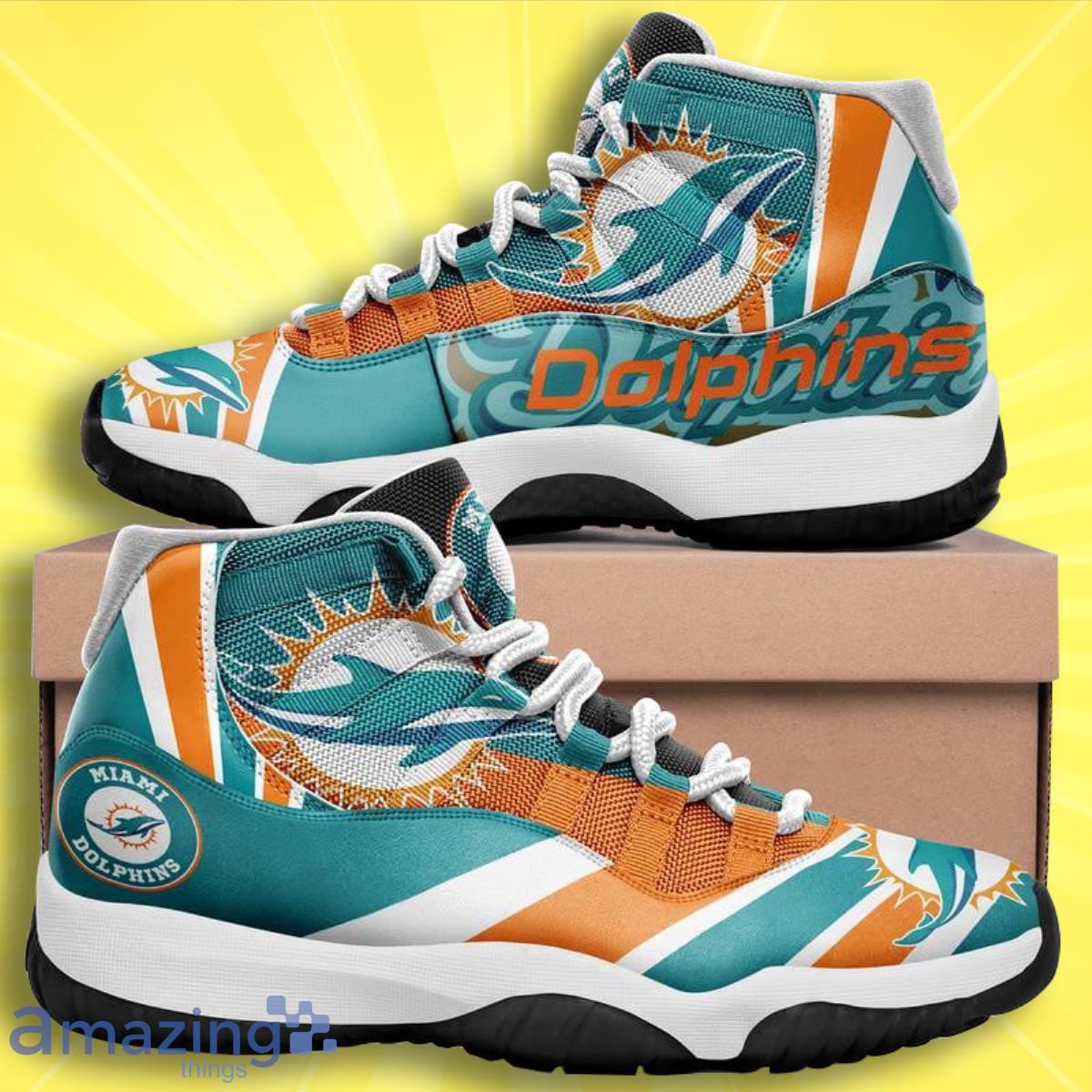 Miami Dolphins Air Jordan 13 Shoes Running Casual Sneakers