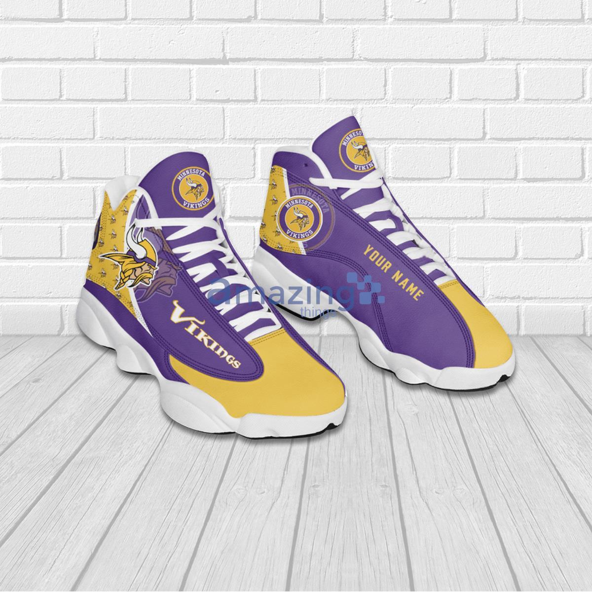 Minnesota Vikings Football Team Personalized Air Jordan 4 Shoes