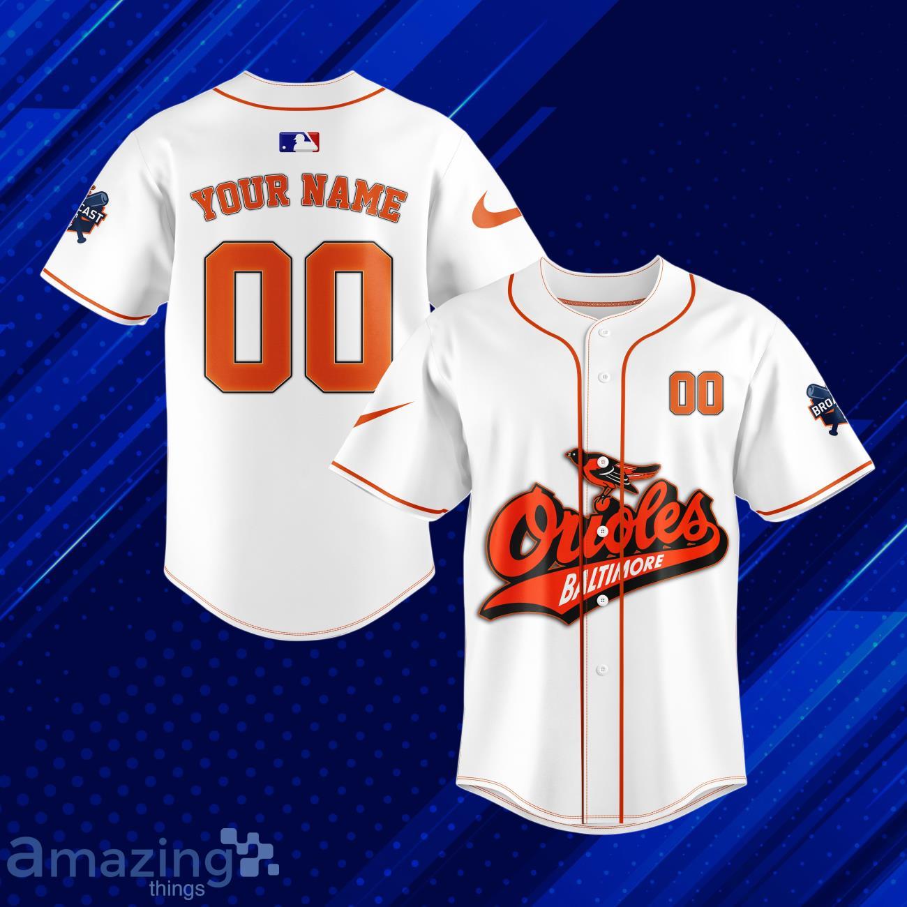 MLB Baltimore Orioles White Baseball Jersey Custom Name & Number