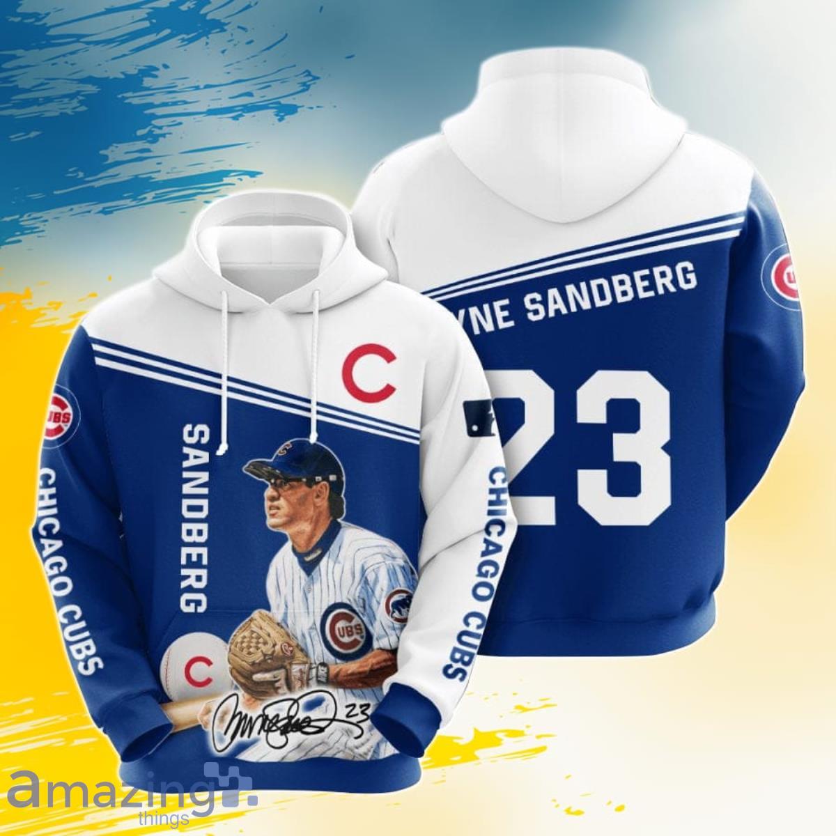 MLB Chicago Cubs Ryne Sandberg 3D Pullover Hoodie For Fans