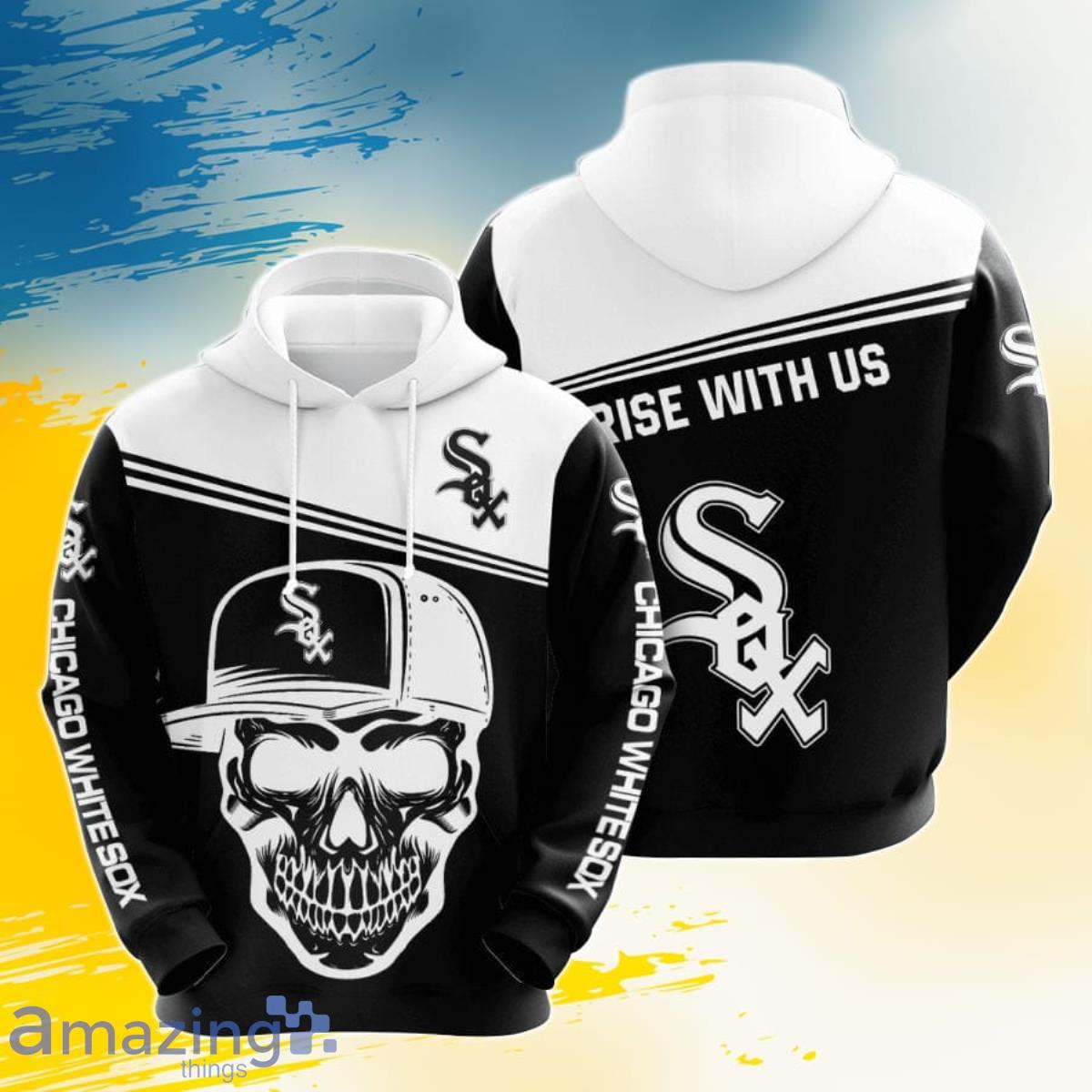 MLB Chicago White Sox Skull 3D Pullover Hoodie For Fans