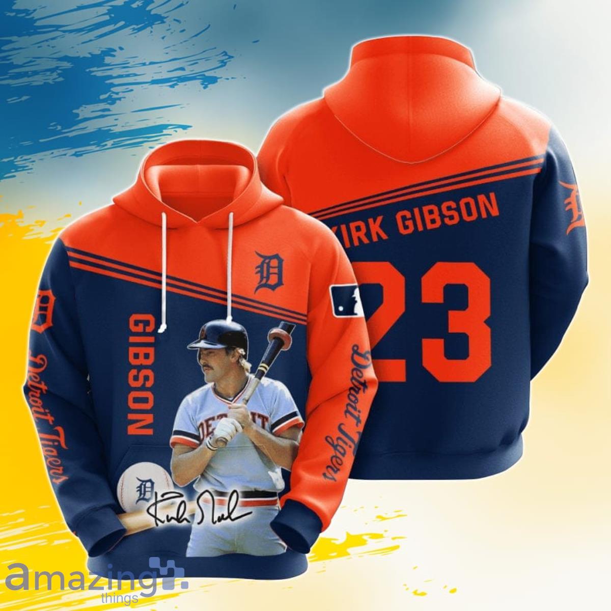 MLB Detroit Tigers Kirk Gibson 3D Pullover Hoodie For Fans