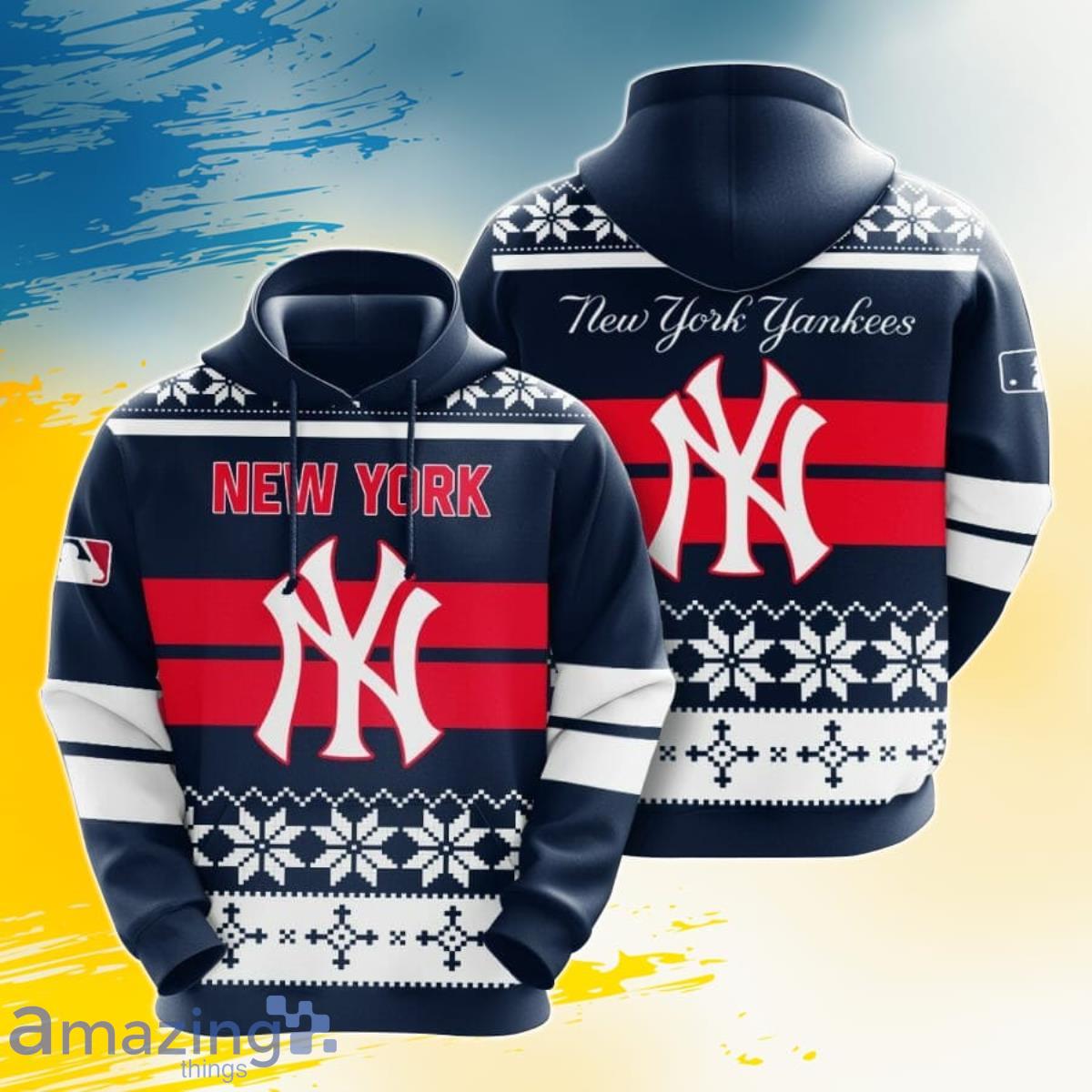 MLB New York Yankees Christmas 3D Pullover Hoodie For Fans Product Photo 1