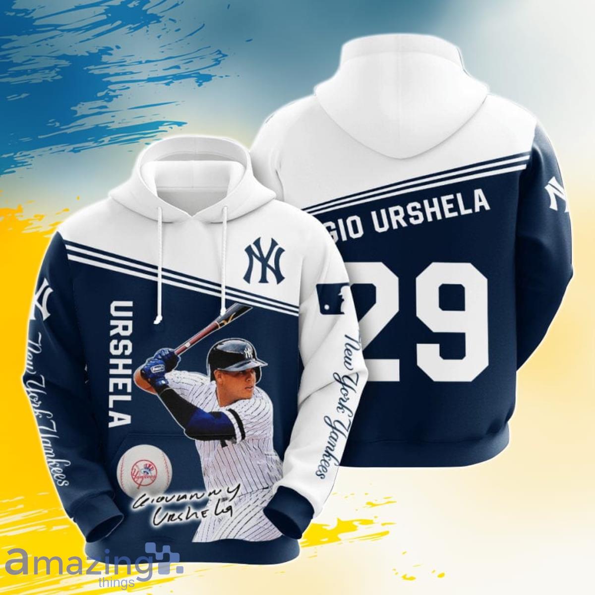 MLB New York Yankees Giovanny Urshela 3D Pullover Hoodie For Fans