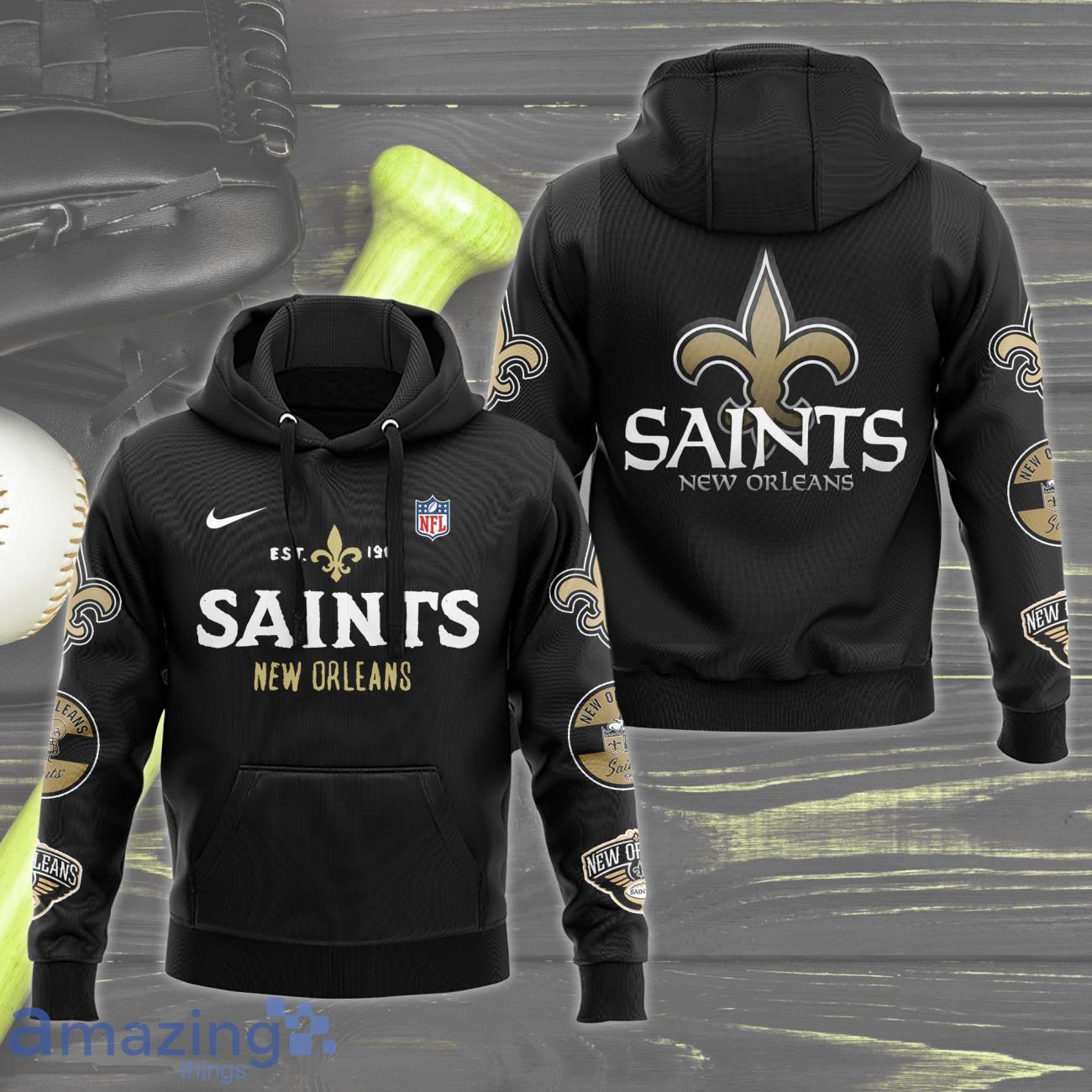 20% OFF New Orleans Saints Zip Up Hoodies 3D Sweatshirt Cheap – 4 Fan Shop