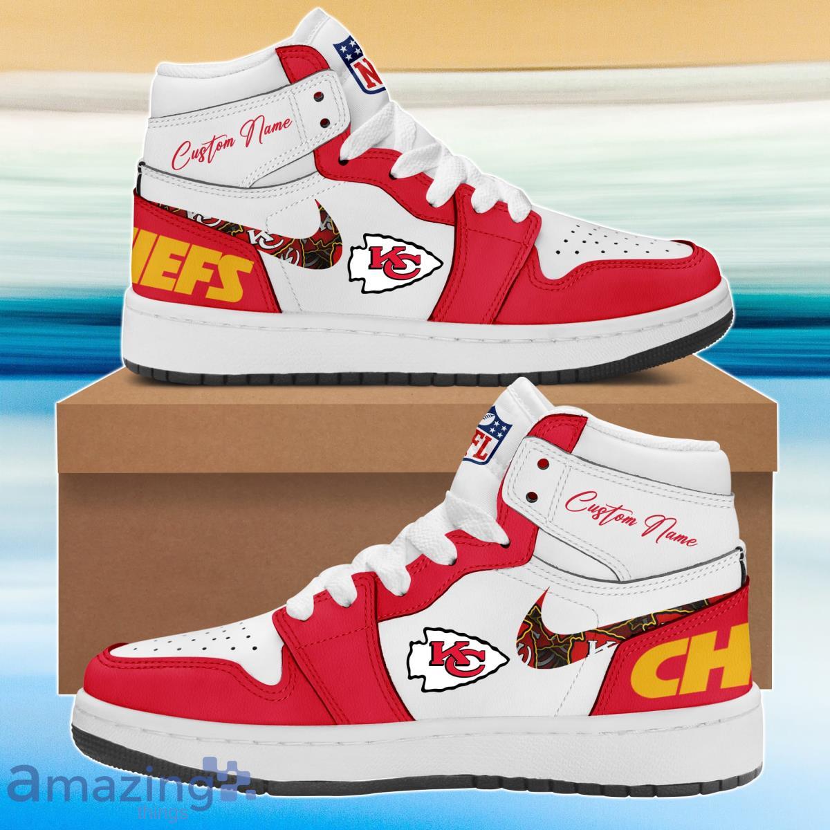 NFL Kansas City Chiefs Air Jordan Hightop Custom Name Product Photo 1