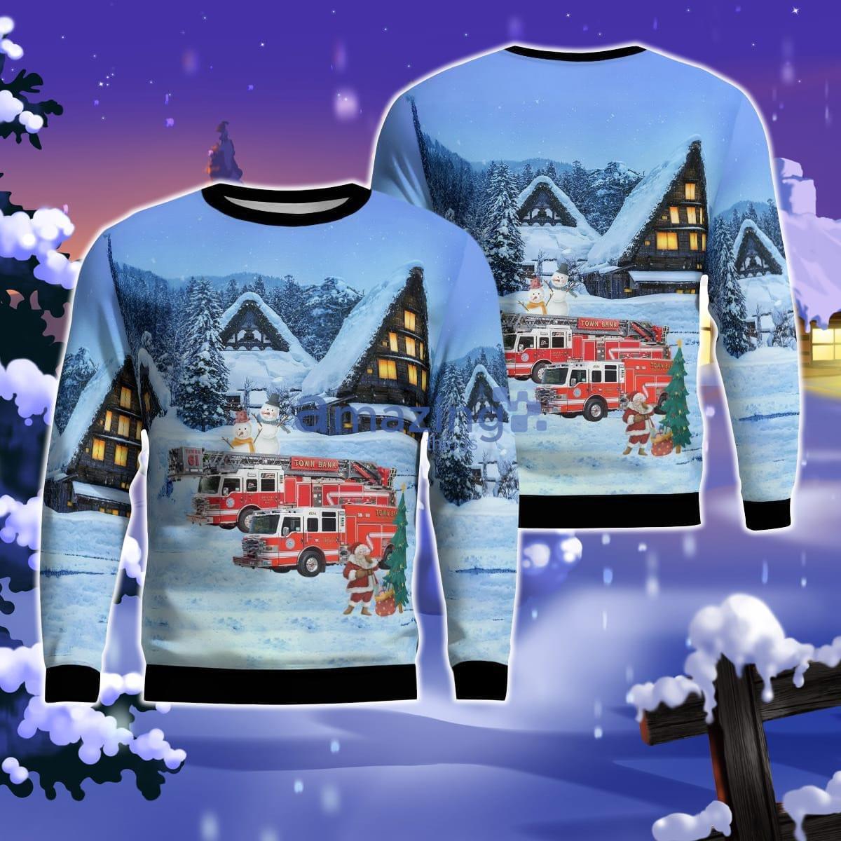 North Cape May, New Jersey, Lower Township Fire District No.2 Christmas AOP Ugly Sweater For Men Women Product Photo 1 North Cape May, New Jersey, Lower Township Fire District No.2 Christmas AOP Ugly Sweater For Men Women Product Photo 1