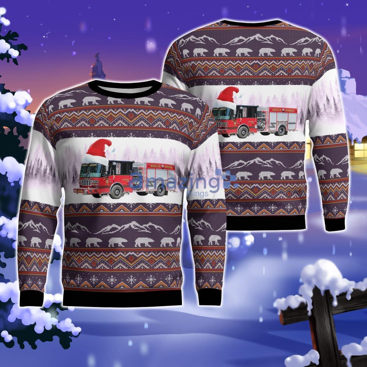 North Walpole Fire & Rescue Dept Christmas AOP Ugly Sweater For Men Women Product Photo 1 North Walpole Fire & Rescue Dept Christmas AOP Ugly Sweater For Men Women Product Photo 1