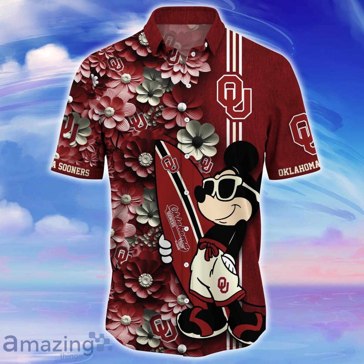 Oklahoma Sooners Trending Hawaiian Shirt Best Gift For Fans image Oklahoma Sooners Trending Hawaiian Shirt Best Gift For Fans Product Photo 2
