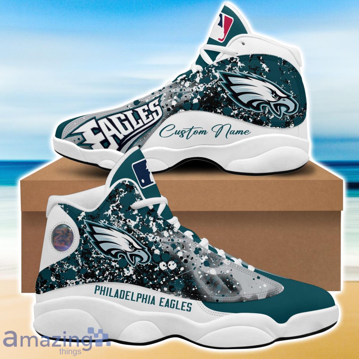 Philadelphia Eagles Air Jordan 13 Shoes For Fans - Banantees