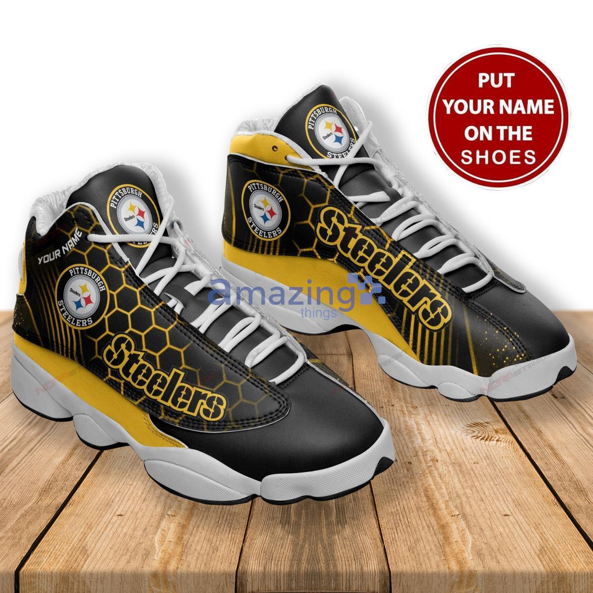 Pittsburgh Steelers White Air Jordan 13 Sneakers Shoes