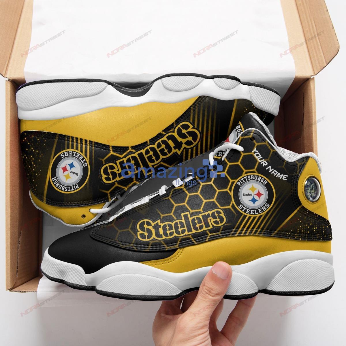 Pittsburgh Steelers Football Team Custom Name Air Jordan 13