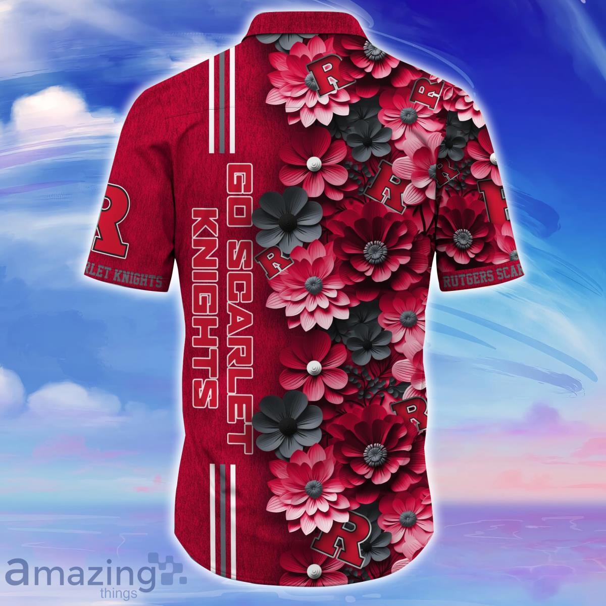 Rutgers Scarlet Knights Trending Hawaiian Shirt Best Gift For Fans image Rutgers Scarlet Knights Trending Hawaiian Shirt Best Gift For Fans Product Photo 3