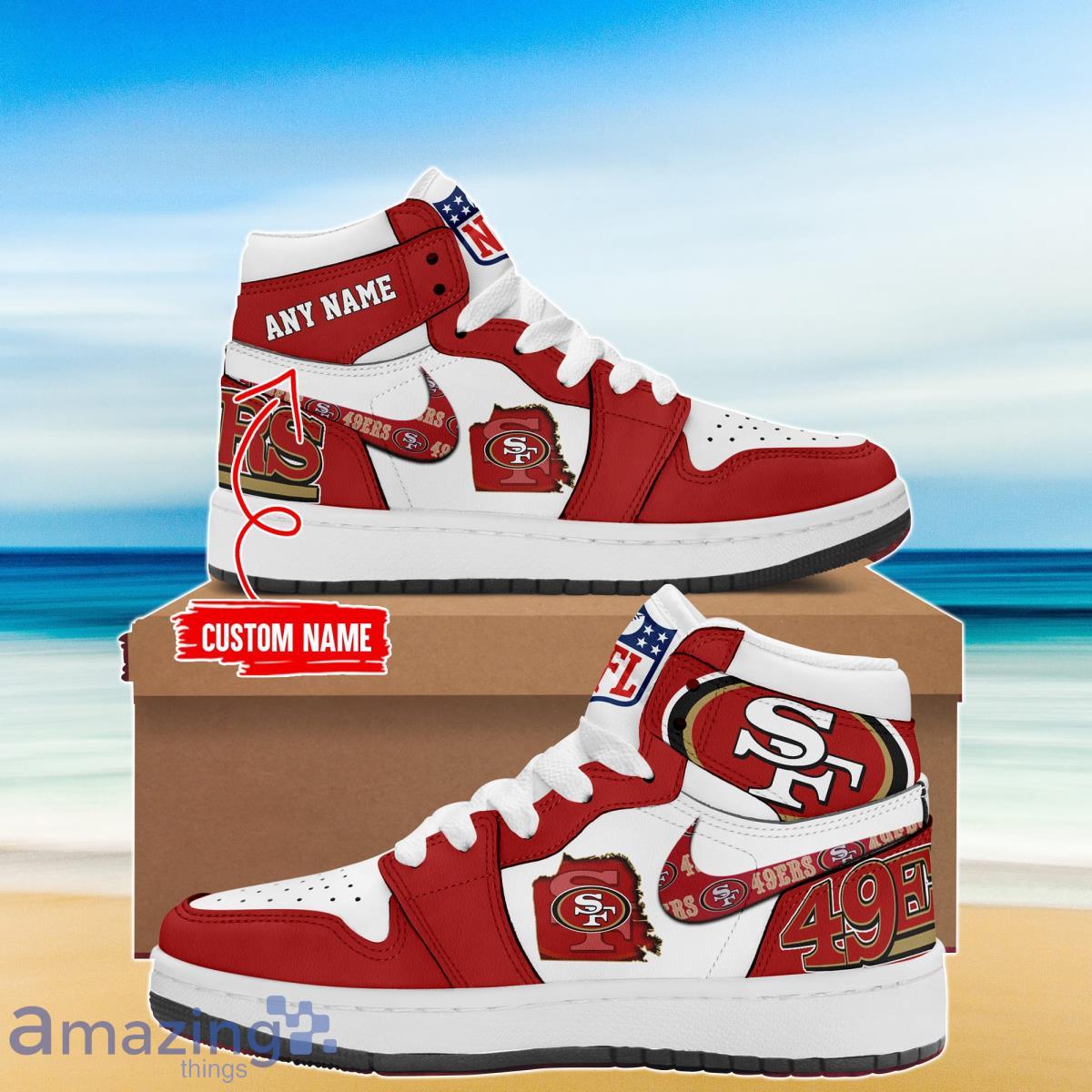 Nike, Shoes, Custom Air Force San Francisco 49ers