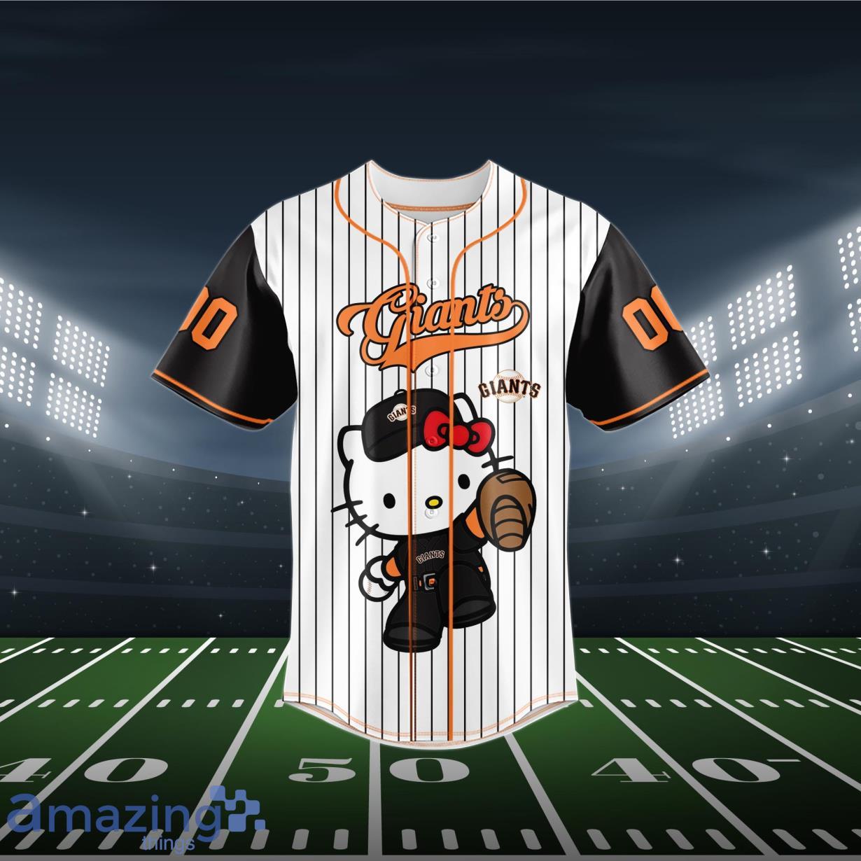 True Fan San Francisco Giants Baseball Jersey Black / Orange Size
