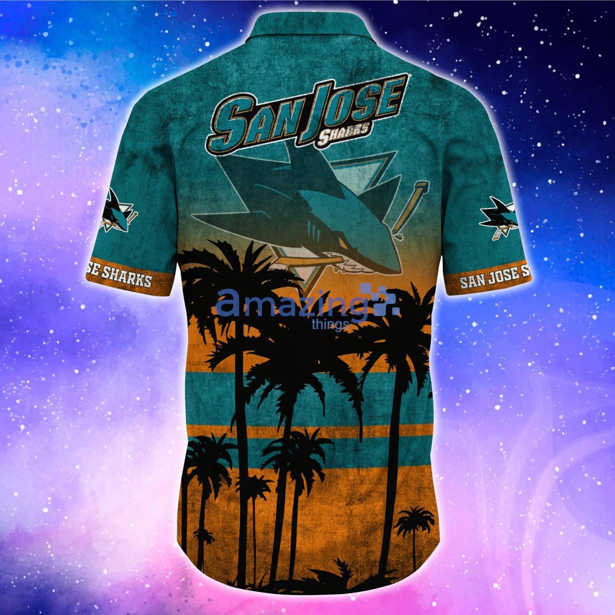 San Jose Sharks NHL Trending Hawaiian Shirt And Shorts For Fans image San Jose Sharks NHL Trending Hawaiian Shirt And Shorts For Fans Product Photo 3