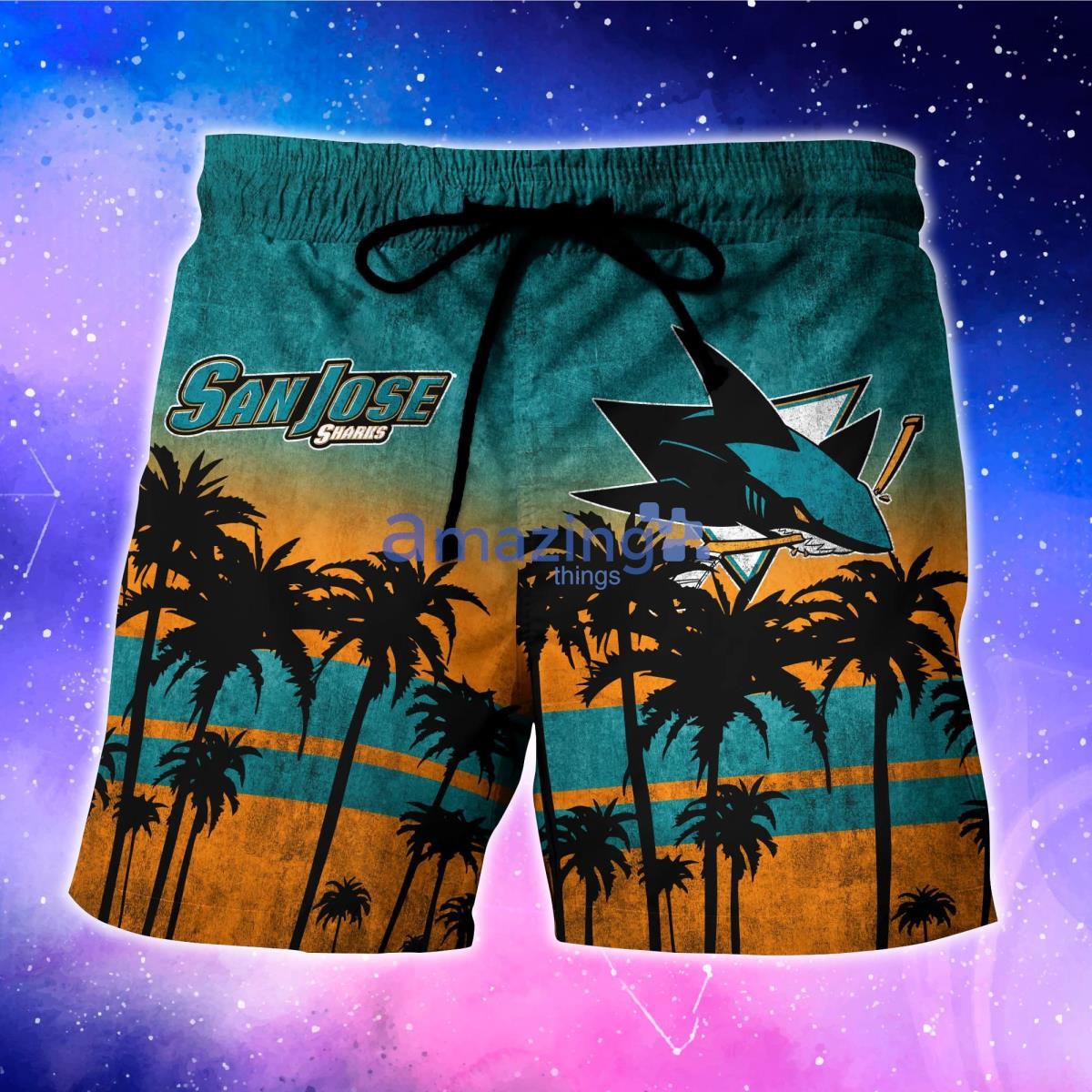 San Jose Sharks NHL Trending Hawaiian Shirt And Shorts For Fans image San Jose Sharks NHL Trending Hawaiian Shirt And Shorts For Fans Product Photo 4