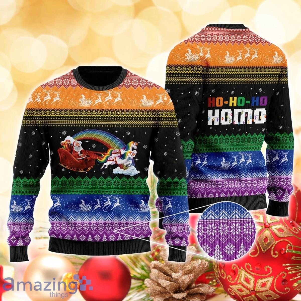 Santa Claus 3D Sweater Ugly Christmas Sweater For Men Women Product Photo 1