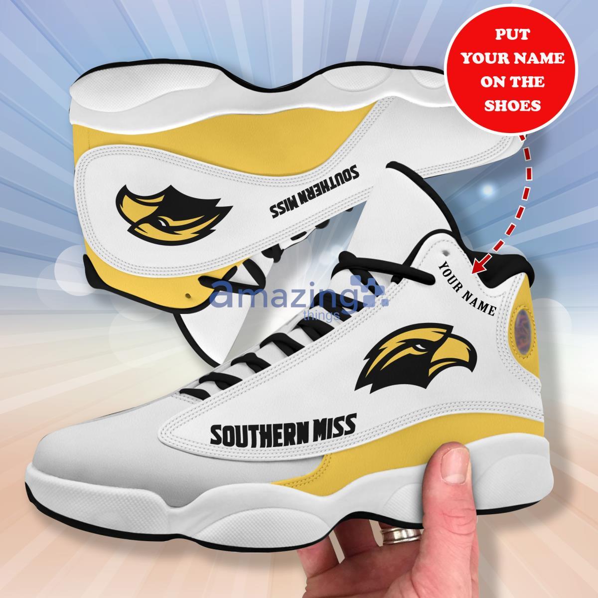 Southern Miss Golden Eagles Personalized Air Jordan 13 Running Sneaker Product Photo 1
