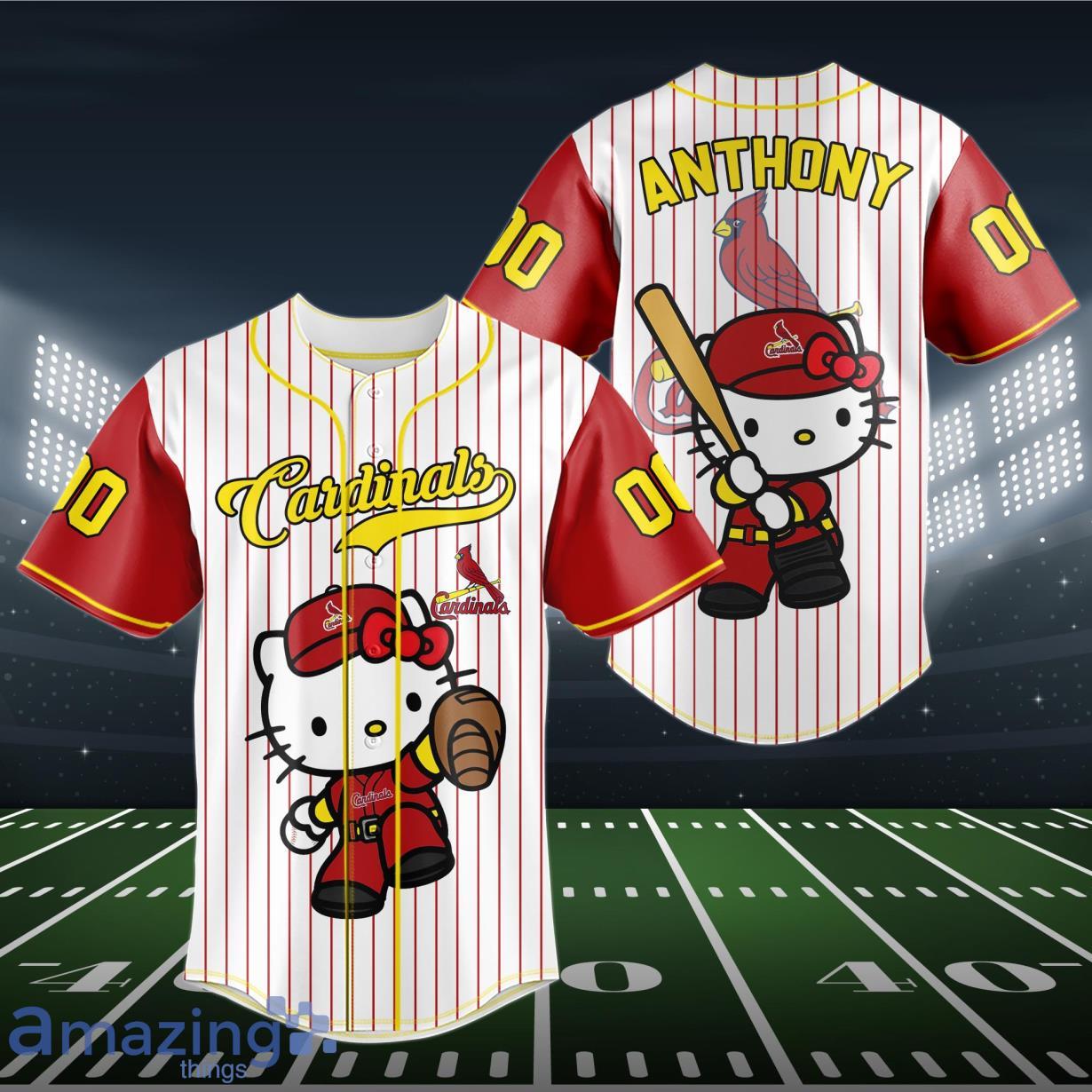 St Louis Cardinals Special Hello Kitty Design Baseball Jersey Premium MLB  Custom Name - Number - Torunstyle