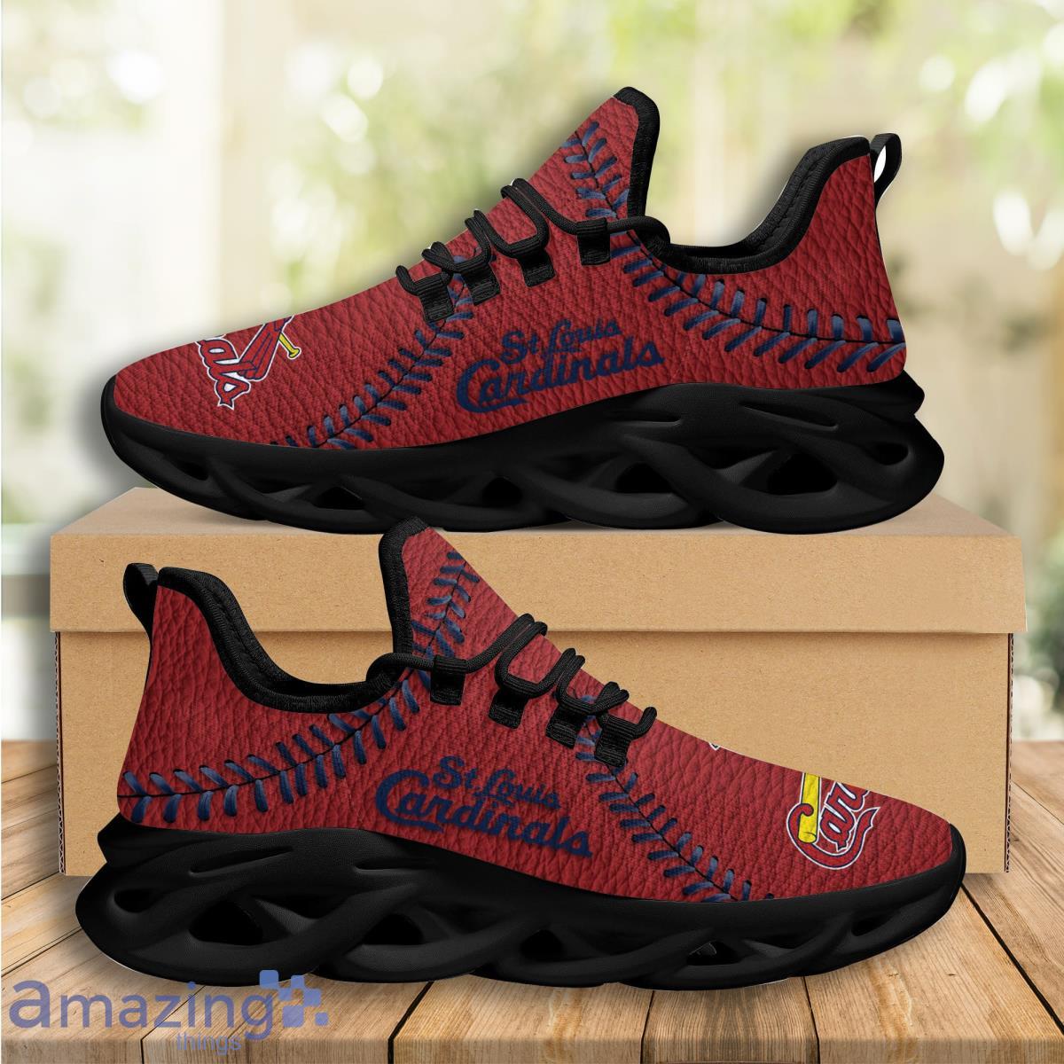 St Louis Cardinals Logo Seam Pattern 3D Max Soul Sneaker Product Photo 2