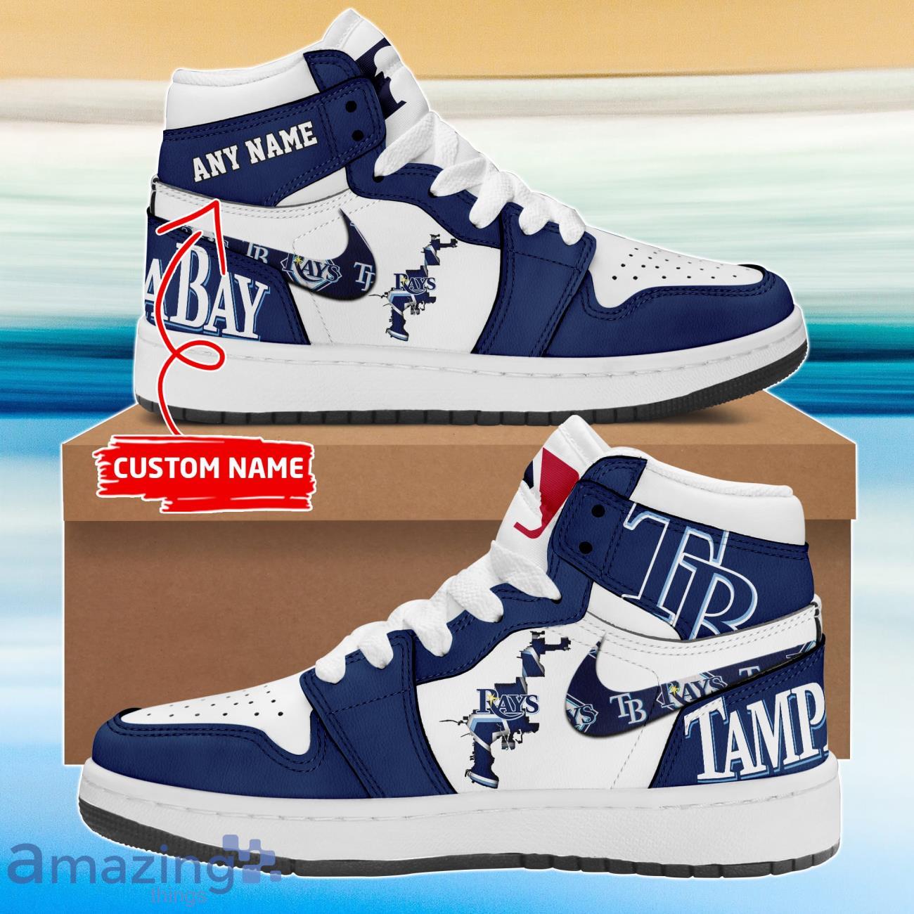 Tampa Bay Rays City Sneaker Air Jordan Hightop Shoes Custom Name Product Photo 1 Tampa Bay Rays City Sneaker Air Jordan Hightop Shoes Custom Name Product Photo 1