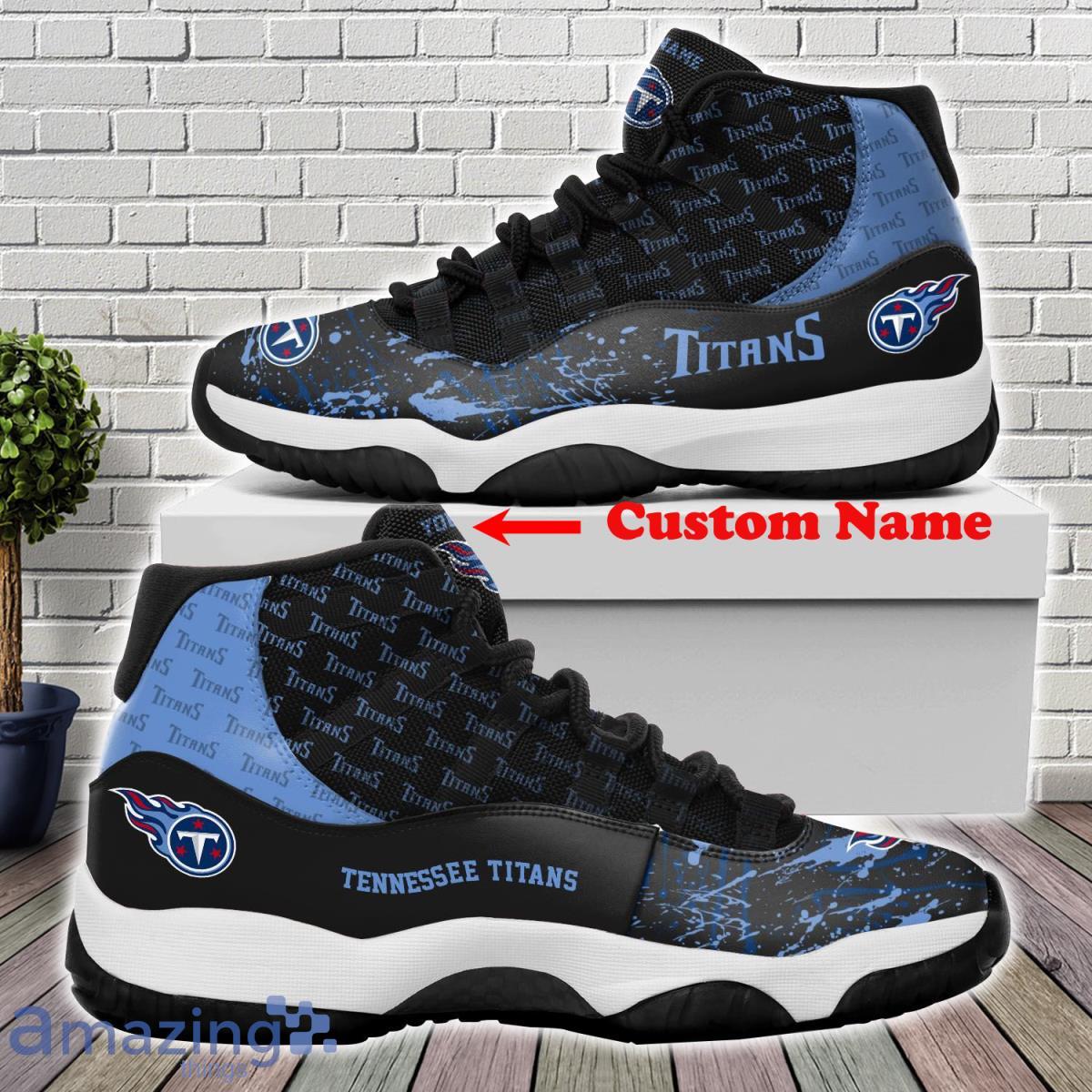 Tennessee Titans Football Team Air Jordan 11 Custom Name Sneakers For Fans Product Photo 1