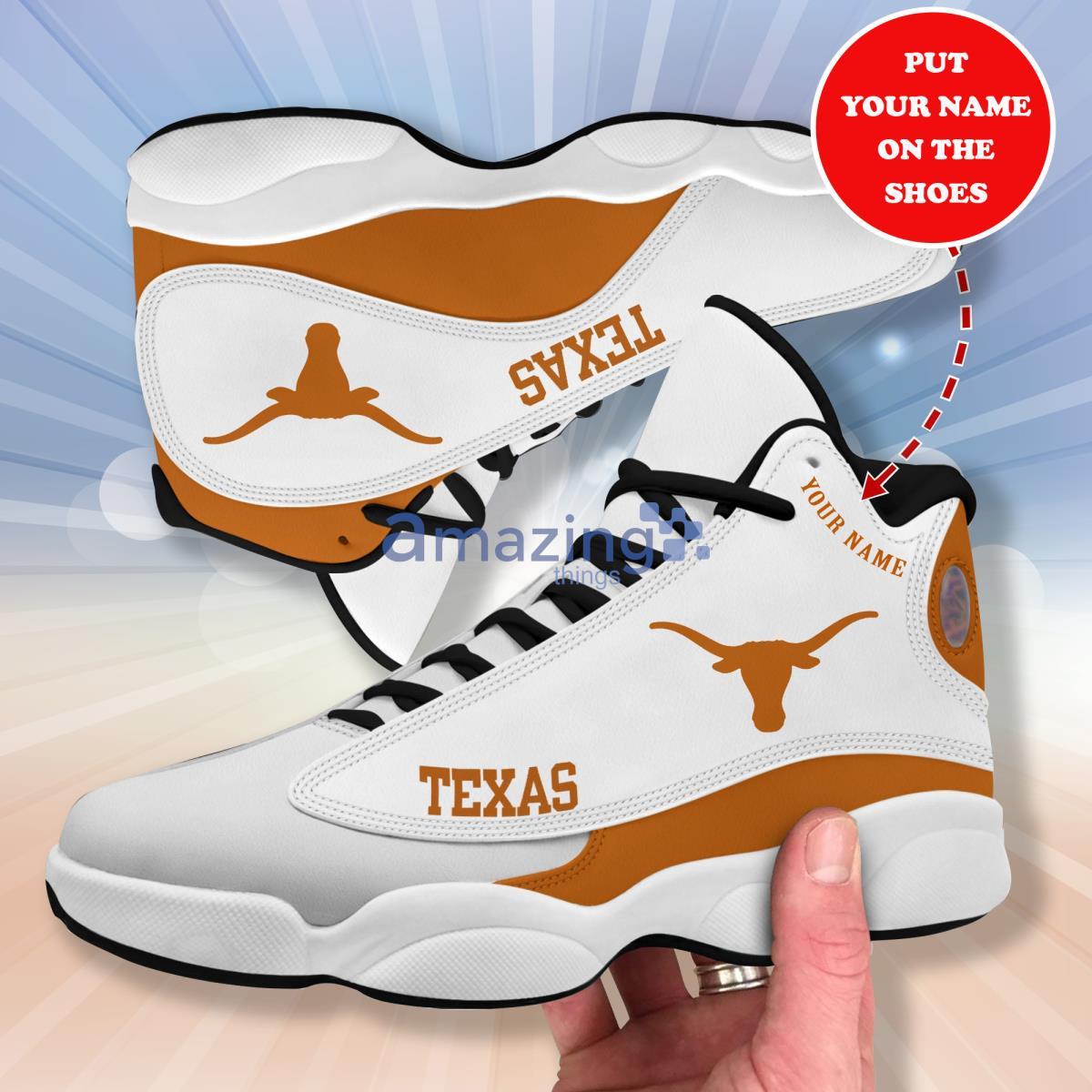 Personalized Shoes Texas Longhorns Air Jordan 13 Custom Name