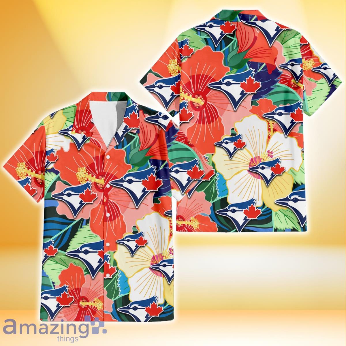 Toronto Blue Jays Fans Tiny Red Hibiscus Tropical 3D Hawaiian