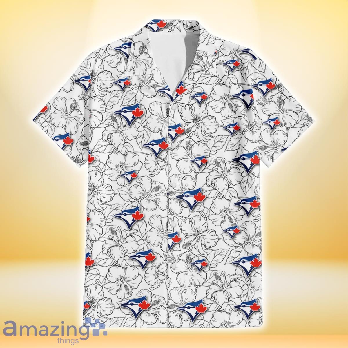 Toronto Blue Jays Yellow White Hibiscus Powder Blue Pattern 3D Hawaiian  Shirt Beach Gift - Freedomdesign