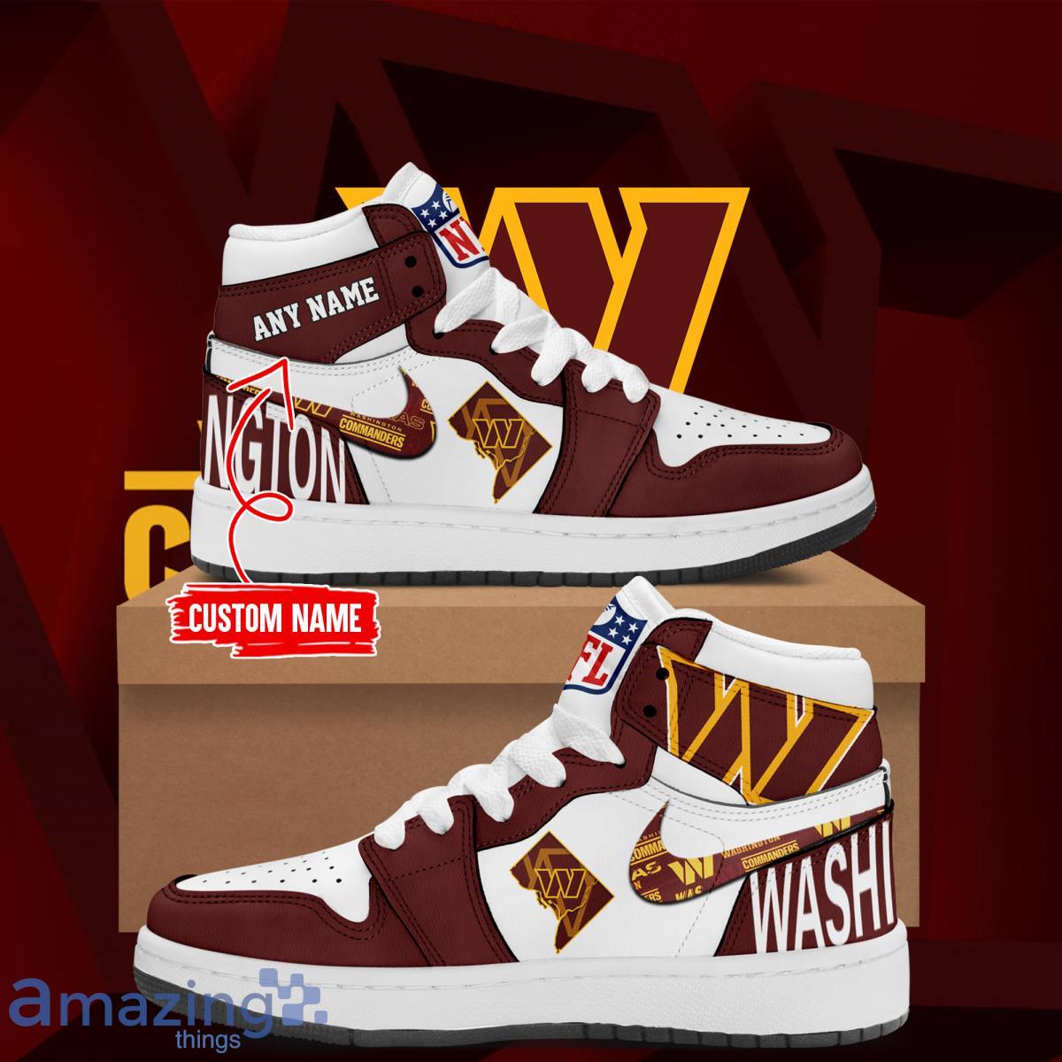 Washington Commanders City Sneaker Air Jordan Hightop Custom Name & Number