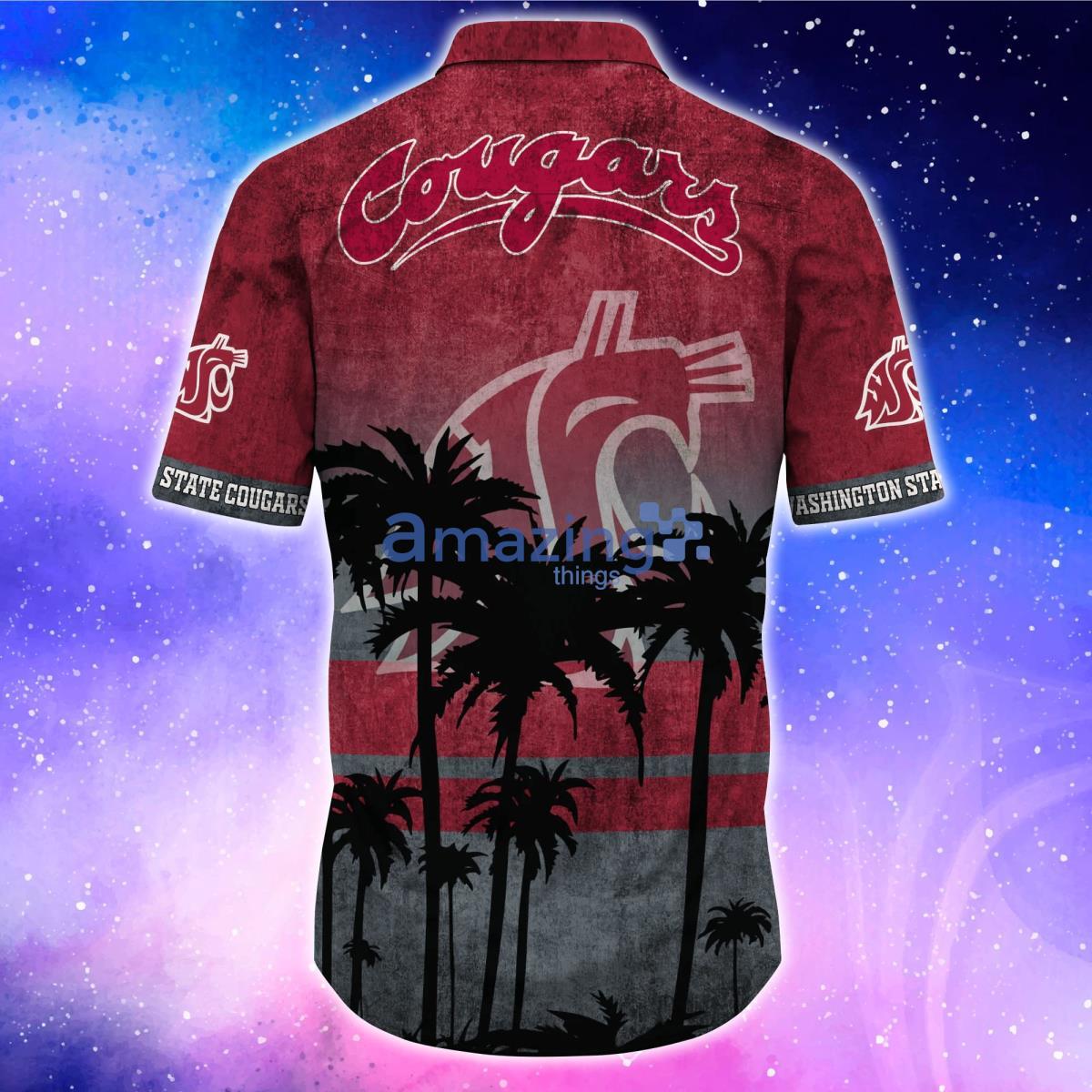 Washington State Cougars Trending Hawaiian Shirt And Shorts For Fans image Washington State Cougars Trending Hawaiian Shirt And Shorts For Fans Product Photo 3