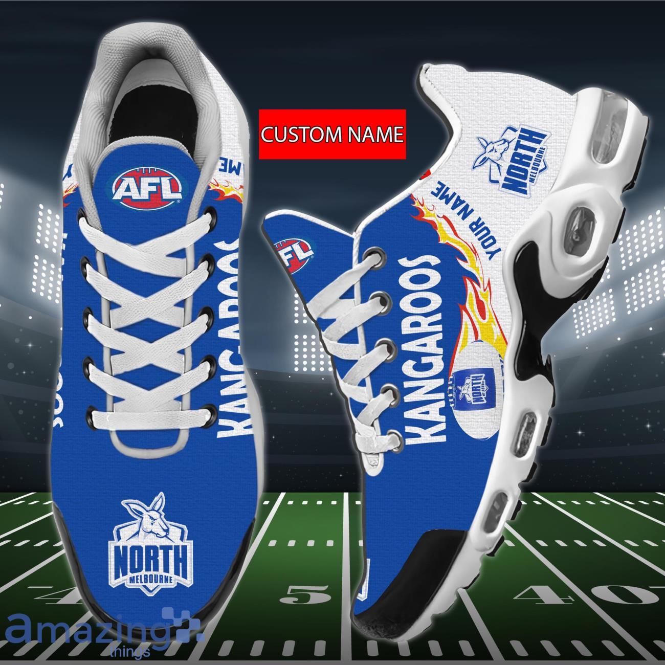 AFL North Melbourne Kangaroos Air Cushion Sports Shoes Custom Name Gift For Fans Product Photo 1