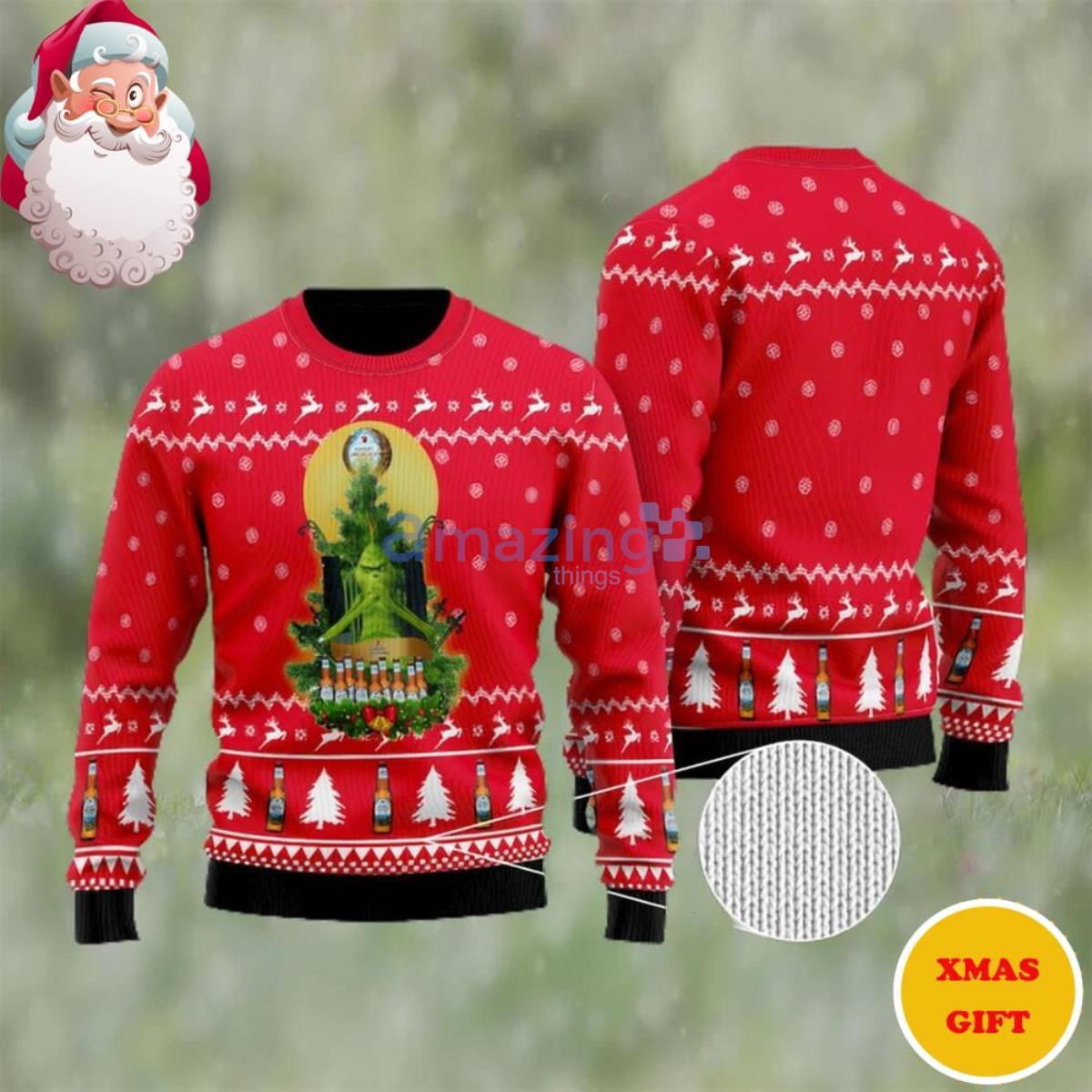 Angry Orchard Grinch Snow Christmas AOP Sweater Product Photo 1 Angry Orchard Grinch Snow Christmas AOP Sweater Product Photo 1