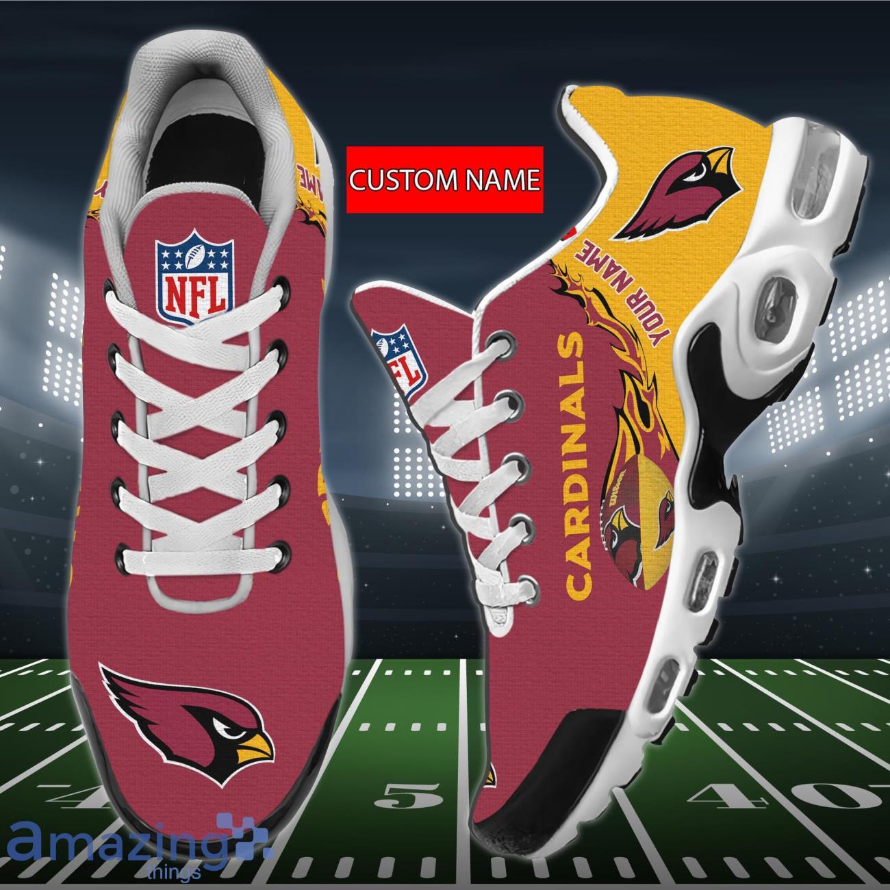 Arizona Cardinals NFL Premium Air Cushion Sports Shoes Custom Name For Men Women Product Photo 1