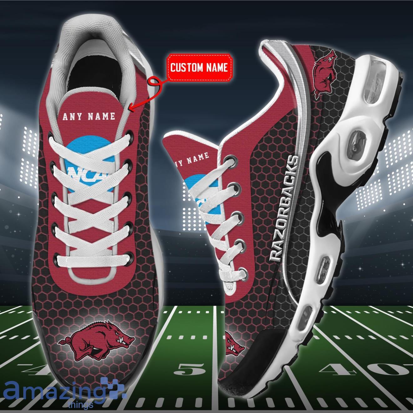 Arkansas Razorbacks NCAA Premium Air Cushion Sport Shoes Custom Name image Arkansas Razorbacks NCAA Premium Air Cushion Sport Shoes Custom Name Product Photo 2