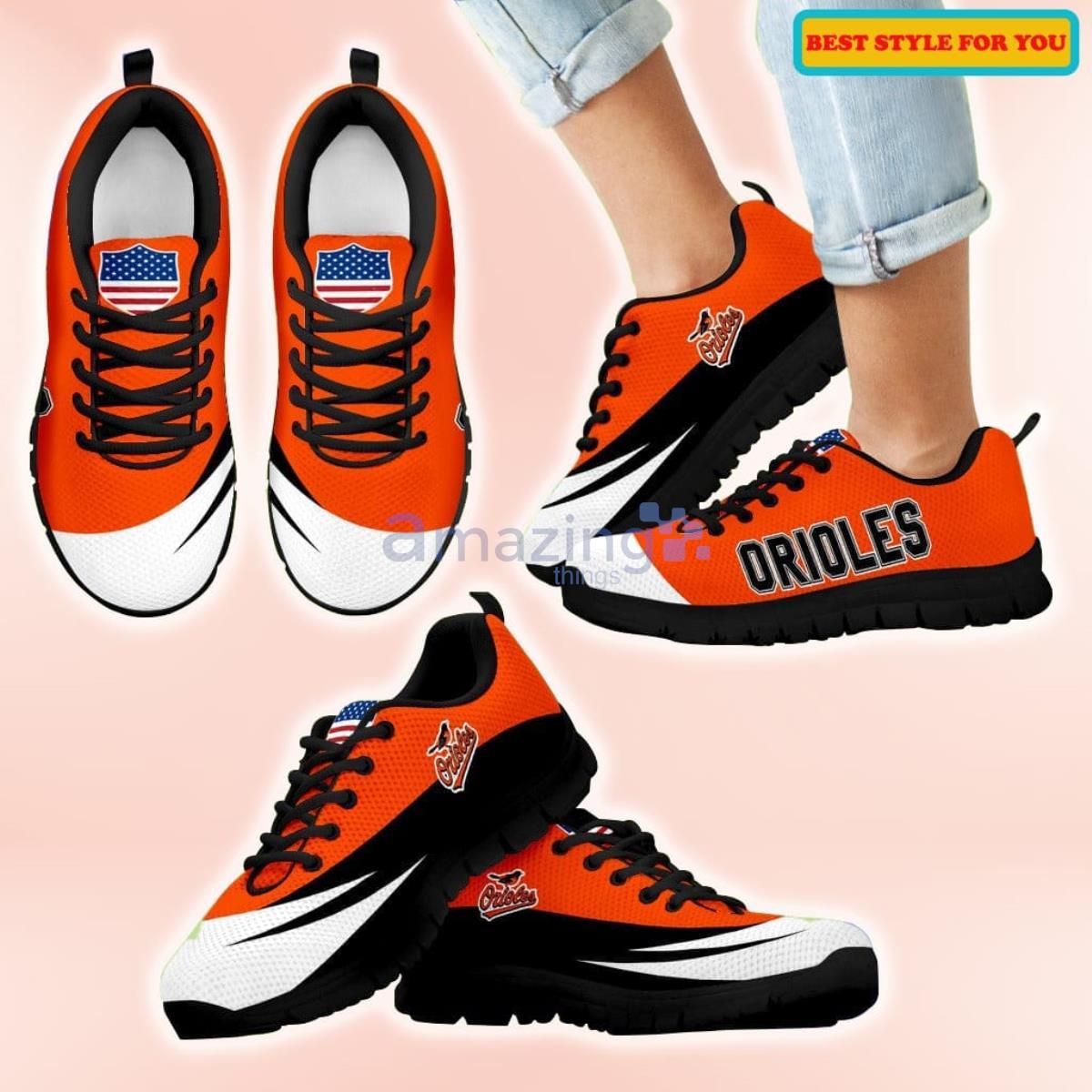 Awesome Gift Logo Baltimore Orioles Casual Sneakers For Sport Fans Product Photo 1