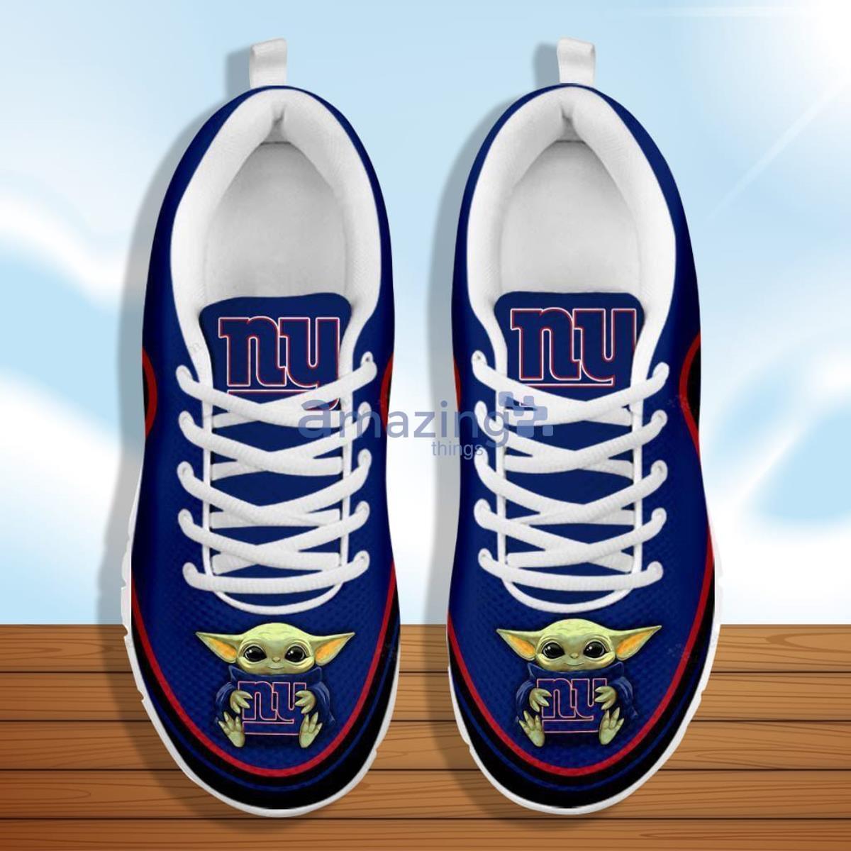 Baby Yoda Hug New York Giants Running Shoes Sport Sneakers image Baby Yoda Hug New York Giants Running Shoes - Sport Sneakers Product Photo 2