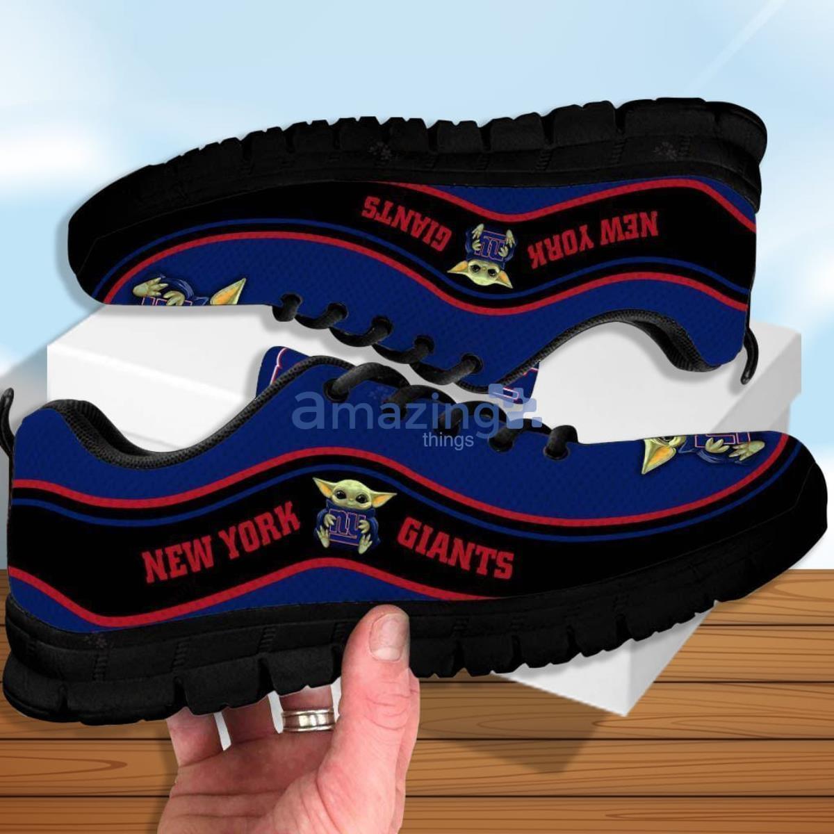 Baby Yoda Hug New York Giants Running Shoes Sport Sneakers image Baby Yoda Hug New York Giants Running Shoes - Sport Sneakers Product Photo 3
