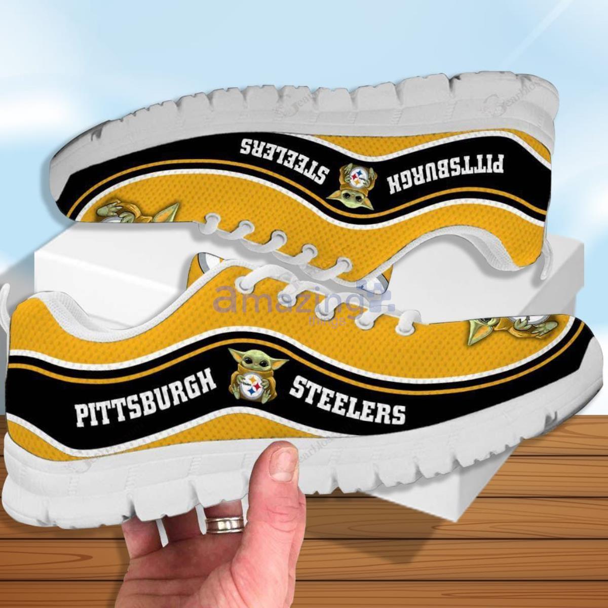 Custom Name Pittsburgh Steelers Baby Yoda Air Jordan 13 Sneaker