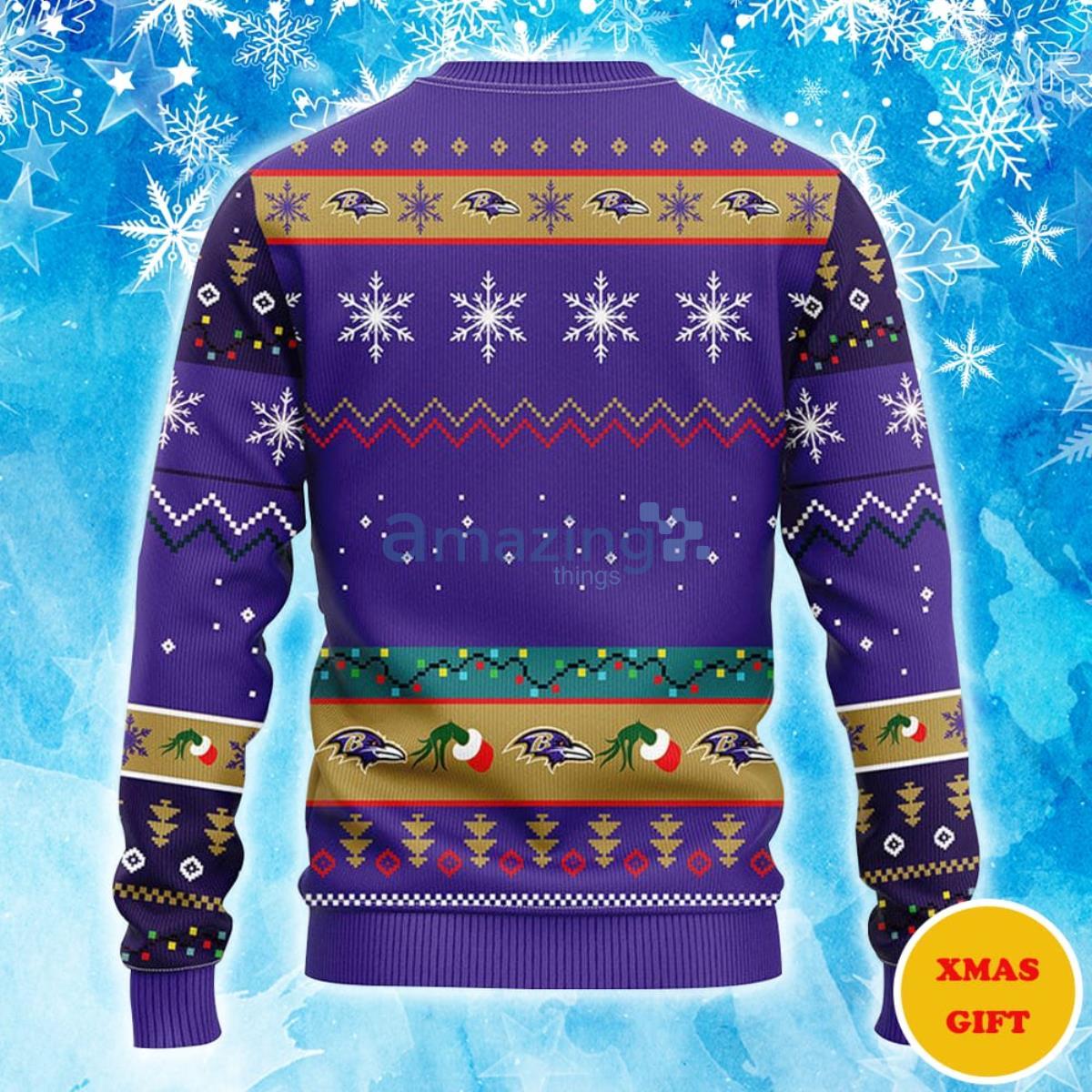 Baltimore Ravens Grinch Christmas AOP Sweater