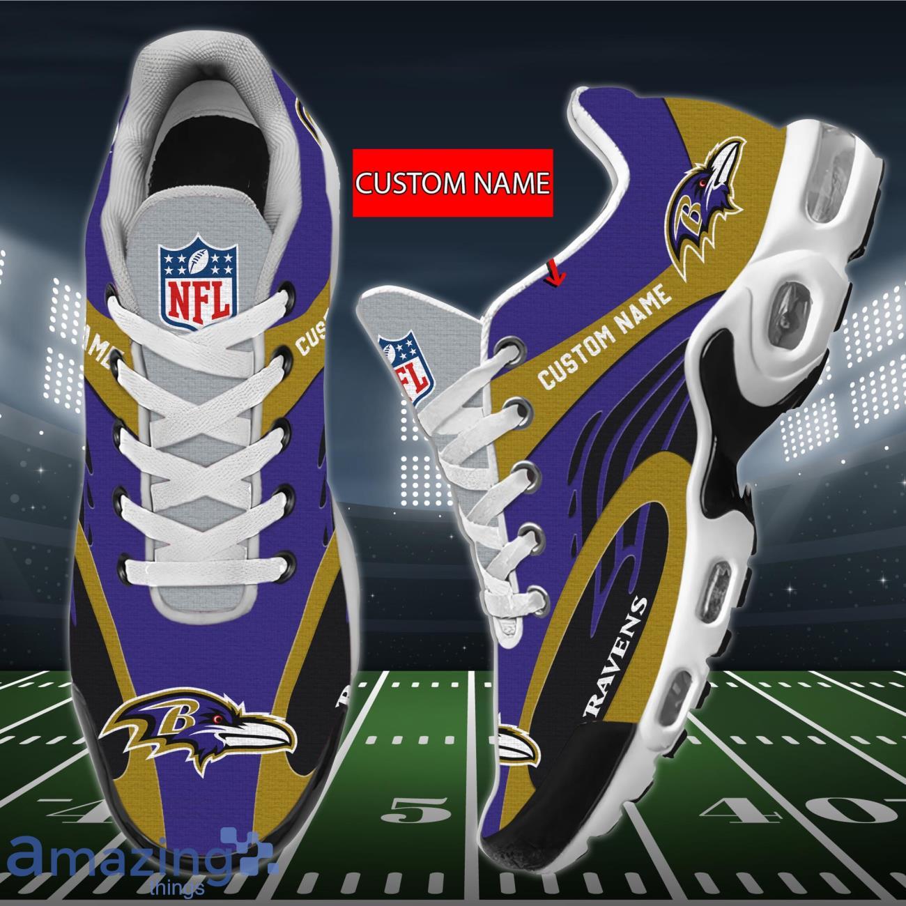 Baltimore Ravens Personalized Name And Number NFL 3D